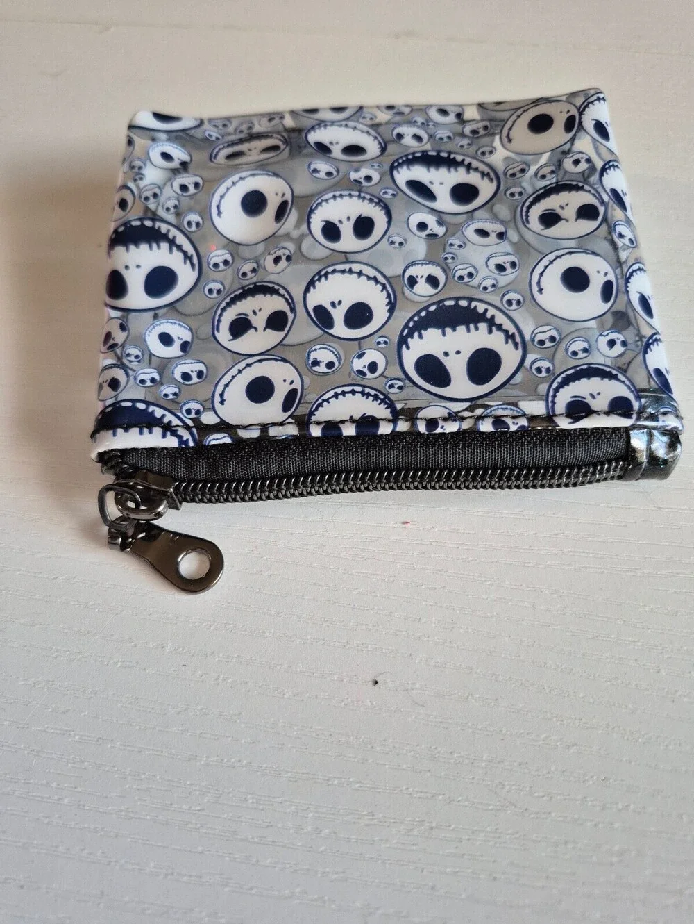 skeleton faces Compact Zippered Coin Pouch & Bag Organizer Sm Catch Coin Purse